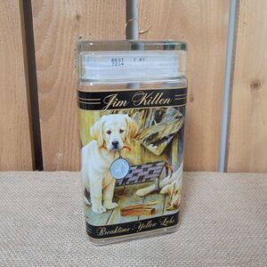 Glass Canister Empty Jim Killen Breaktime Yellow Labs Dogs